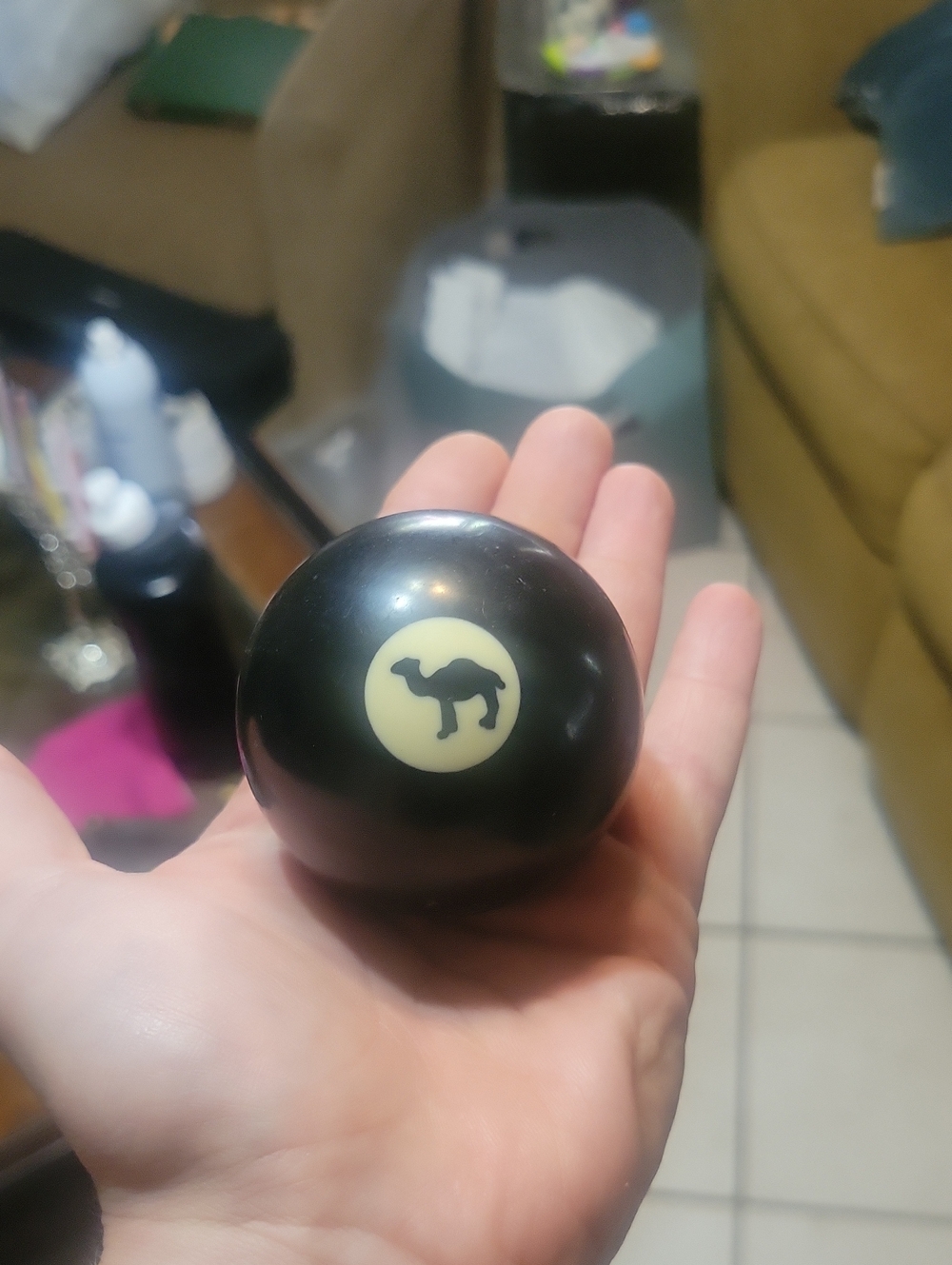 Vintage Camel Logo 8ball Pool Ball